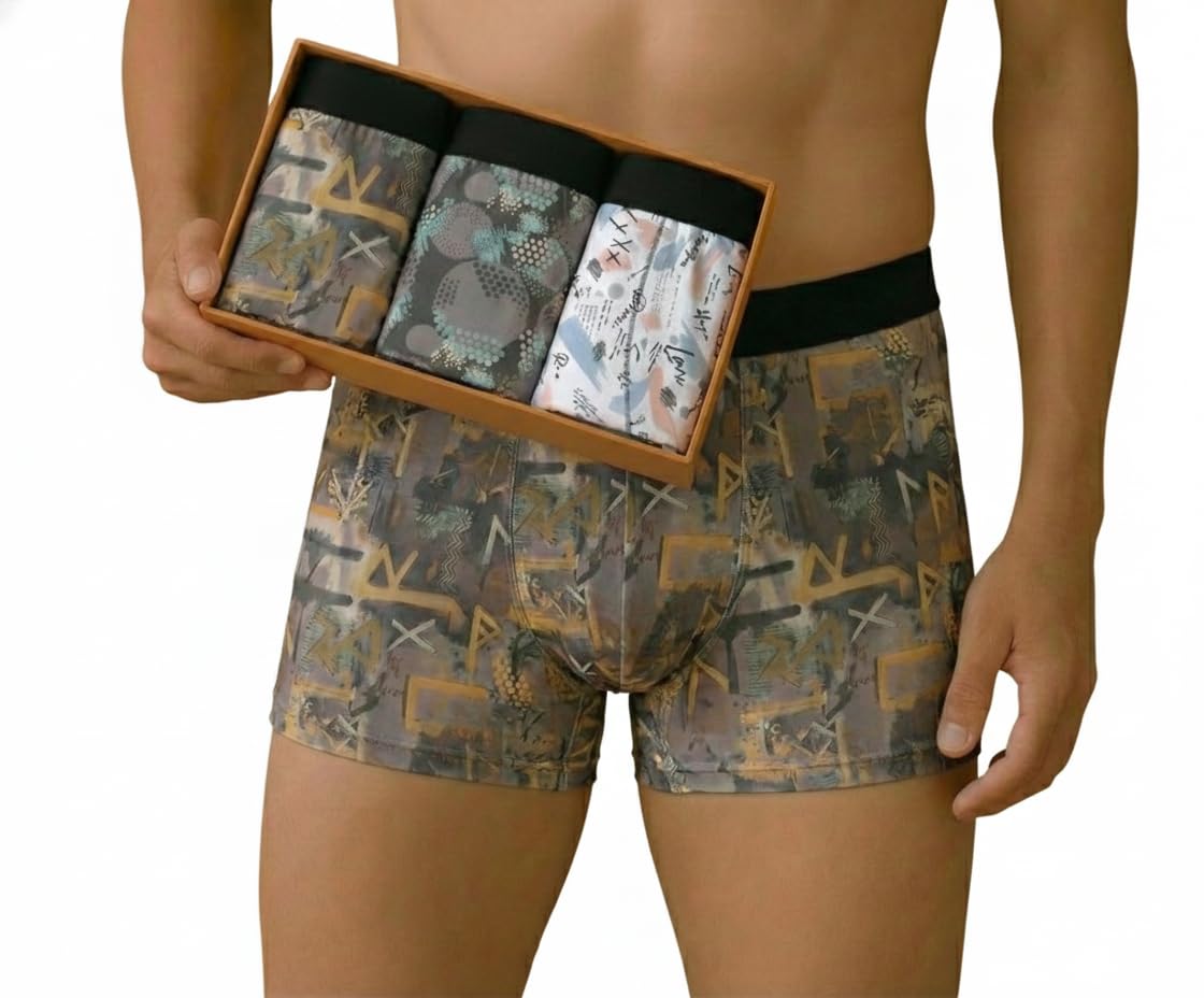 Men’s Printed Boxer Briefs for Everyday Wear | Premium Stretch Underwear | Comfortable Fit & No Ride-Up-picture-49