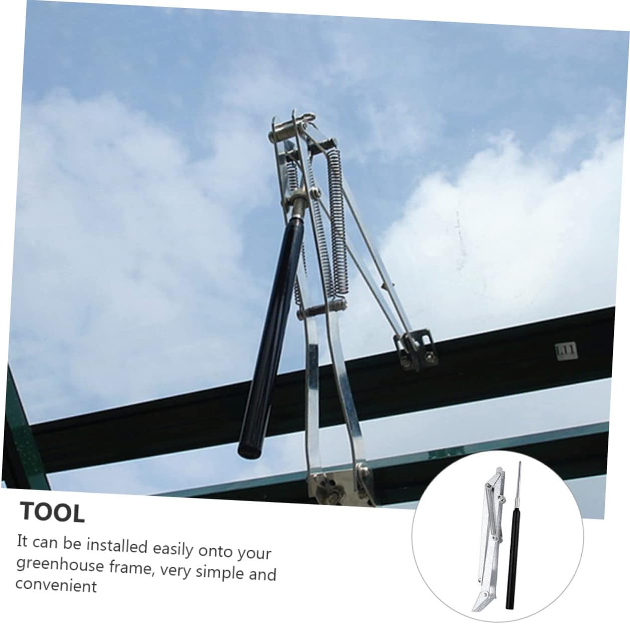 Automatic Vent Opener Greenhouse Accessory Temperature Range Sturdy Double Springs Frame