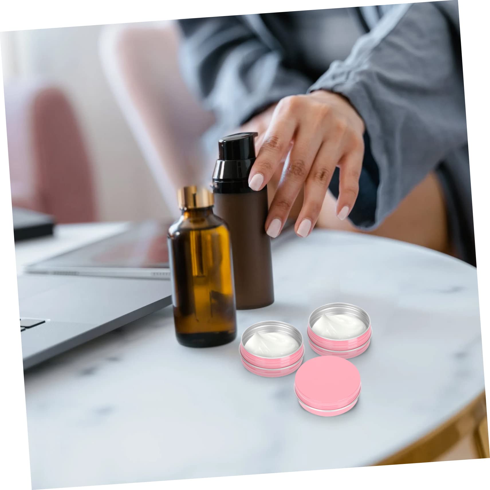 Cosmetico Contenitori Creme in Alluminio Scatola Per Cosmetici Da Viaggio Barattolo Di Conservazione in Alluminio Per Creme Da Trucco Balsami Labbra Fai Da Te
