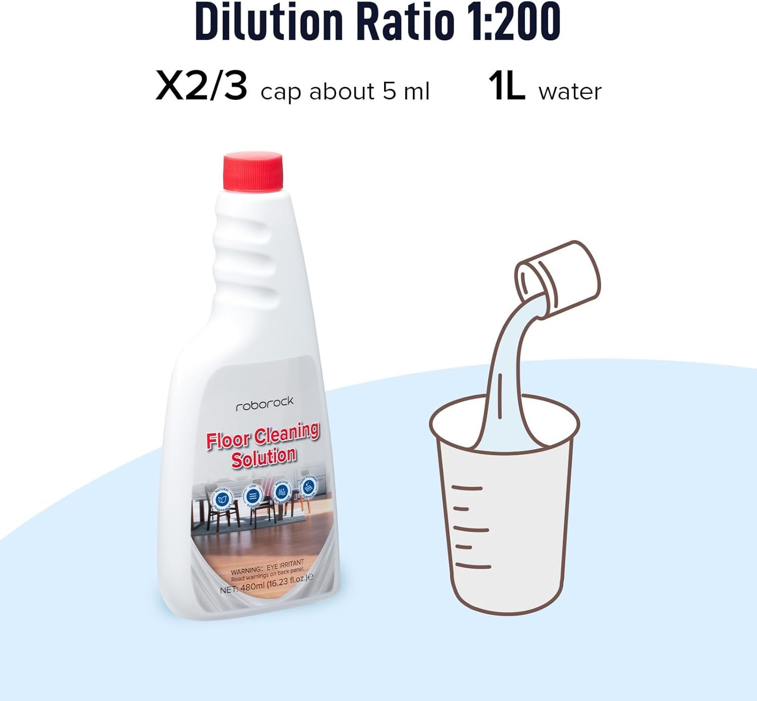 roborock QV 35S Robot Vacuum and Mop with Official Floor Cleaning Solution