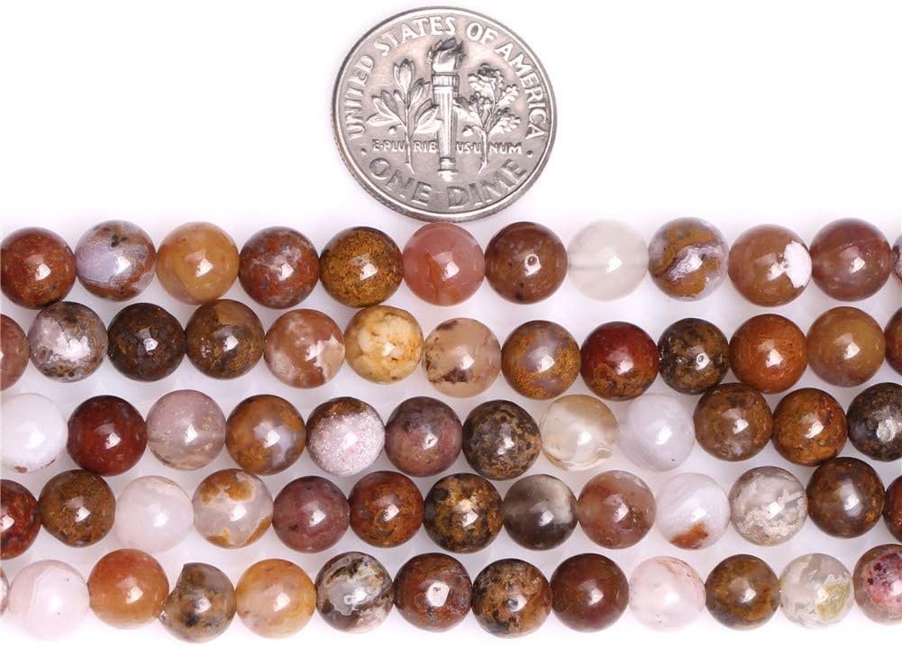 GEM-Inside AA Grade Natural 6mm Brown Aqua Nueva Agate Round Gemstone Semi Precious Loose Beads for Jewellery Making 15'' - Image 5