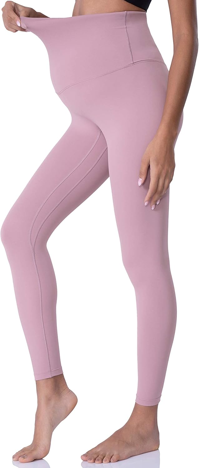 POSHDIVAH Women's Maternity Leggings Over The Belly Pregnancy Yoga Pants Active Wear Workout Leggings - Image 3