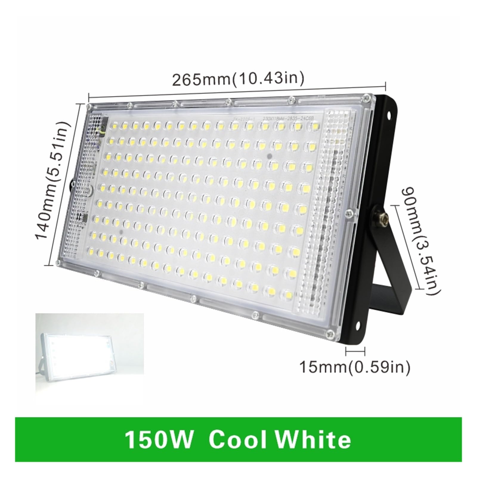 Zewnętrzne światło powodziowe 150W 100W 50W Led Światło Halonowe Reflektor Zewnętrzny IP65 Wodoodporna Lampa Uliczna LED Oświetlenie Krajobrazu Ogrodowe Oświetlenie miejsca pracy(150W Cool White)