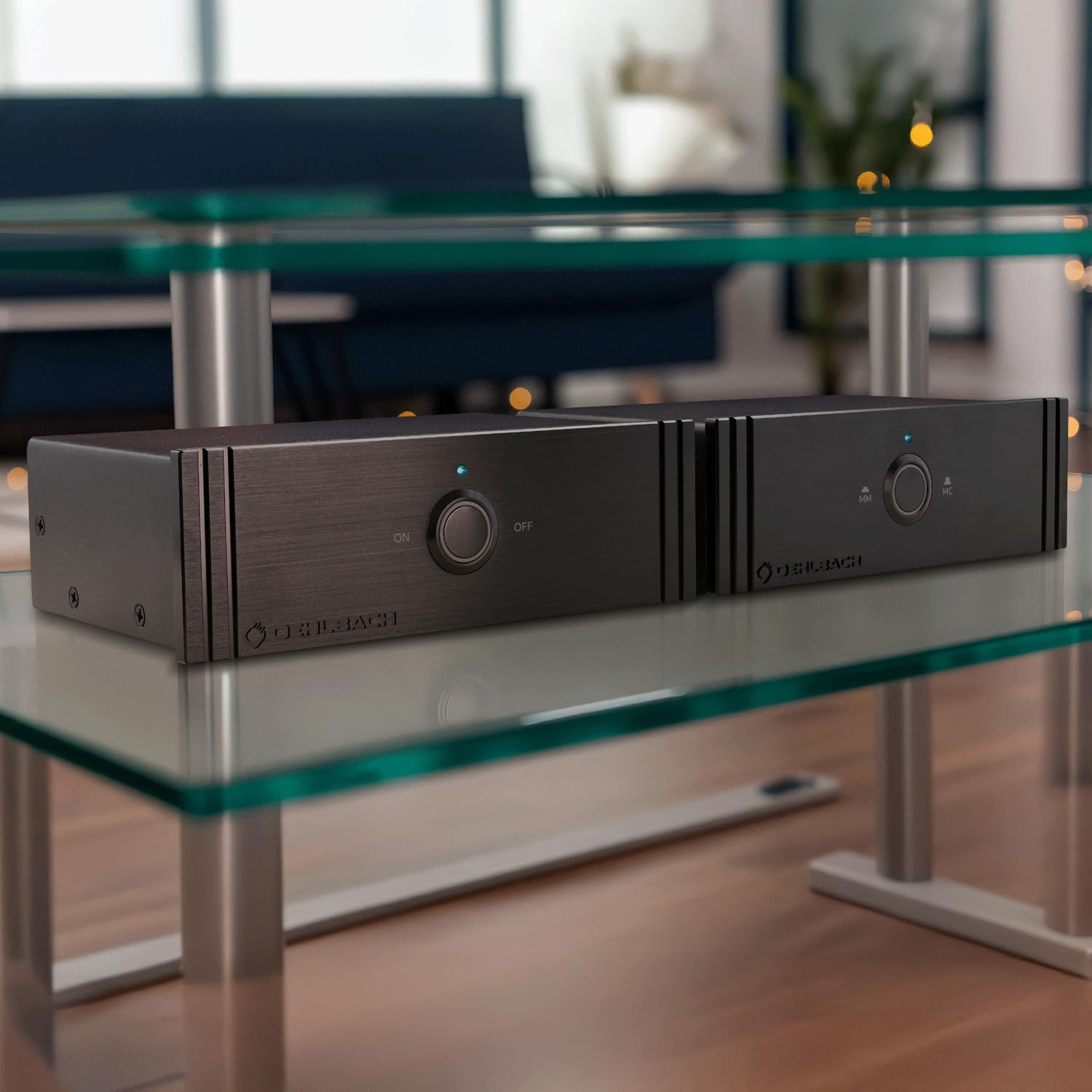 OEHLBACH Phono preamplificatore per MM & MC – Twin Amp Ultra | Basso rumore e senza distorsioni | Connettori RCA placcati in oro 24 kt | Ritardo di accensione, design HiFi compatto