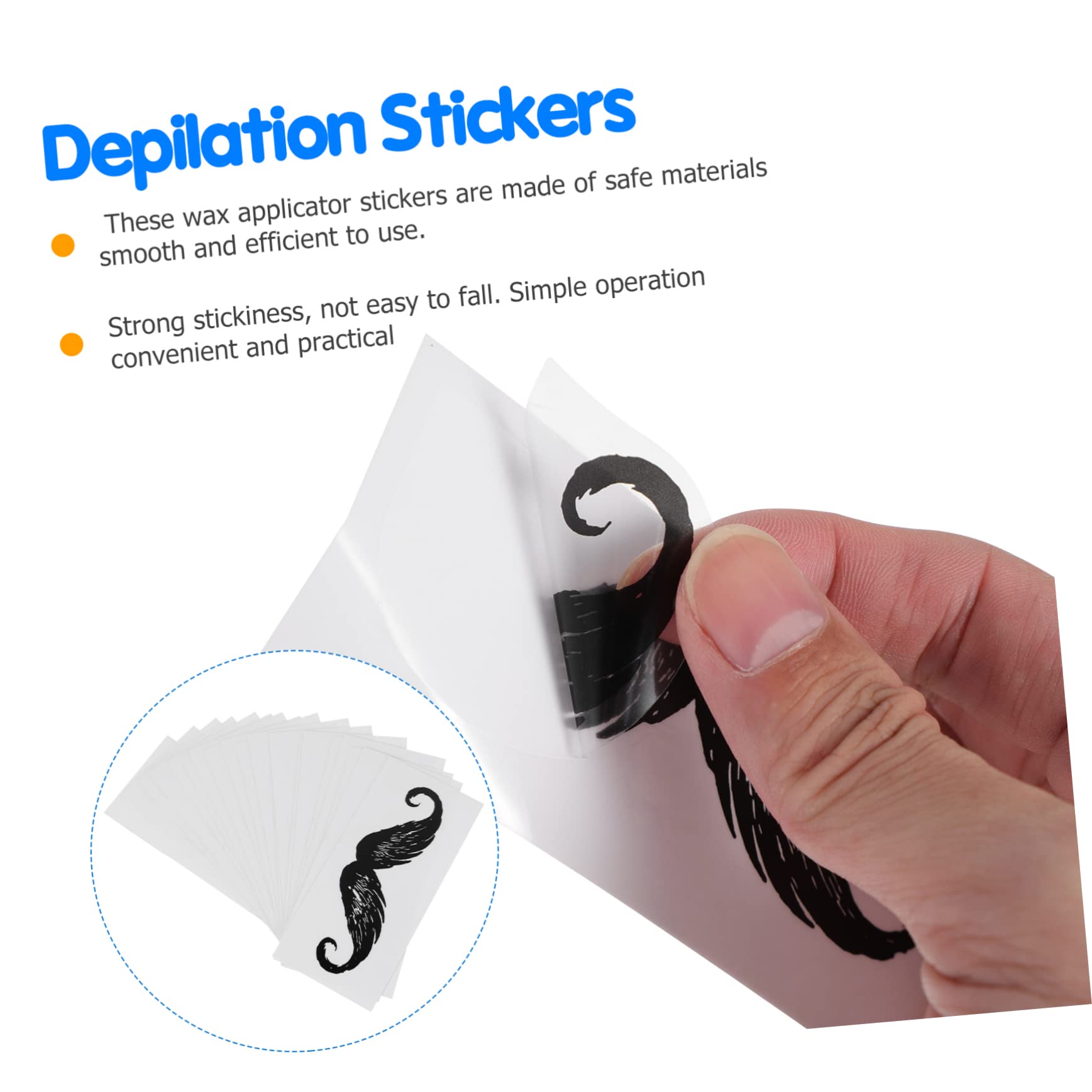 Beatifufu Facial Hair Stickers 20pcs Waxing Stickers for Men Women Personal Care Supplies