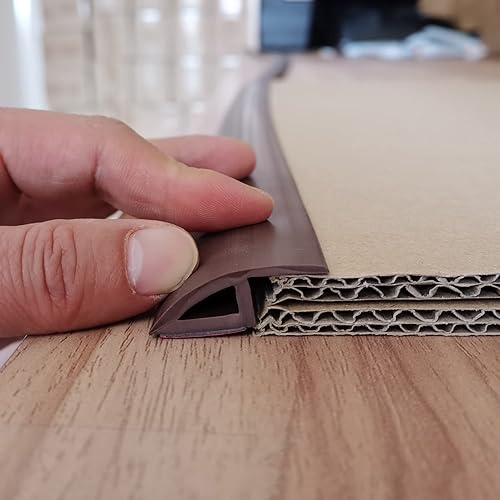 Miniatura 8 de ZEYUE Alfombrillas reductoras de bordes de 6.56 pies, tira de transición de umbral de borde recto para alfombra, borde biselado, protector de borde