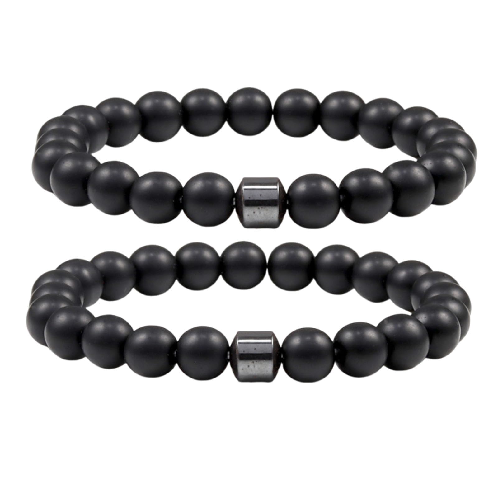 Bracelet Anti-Alcool, Réduit Les Envies d'alcool, Soulage l'Anxiété et le Stress du Sevrage, Soutien Naturel pour Arrêter de Boire (2 Matte Black)
