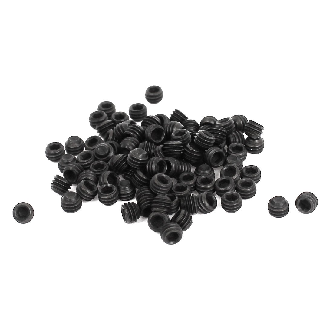Uxcell Black Sourcingmap M4 X3mm 0.75Mm Pitch Hex Socket Set Cap Point Grub Screws 100Pcs