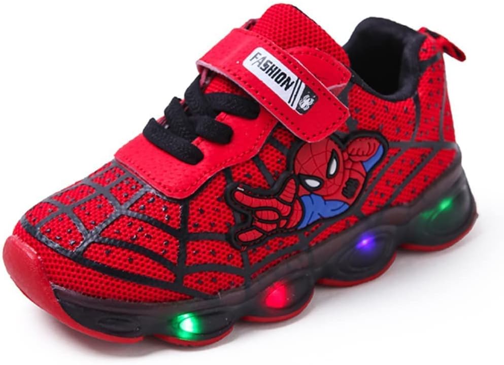 RAYCHYToddler Boys Girls Light Up Shoes LED Lightweight Mesh Breathable Walking Sneakers