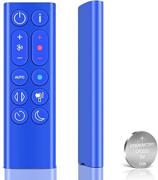 Replacement Remote Control for Dyson HP05 HP04 HP06 HP09 Fan -Blue | With battery,for Pure Hot+Cool Heater Fan & Air Purifier
