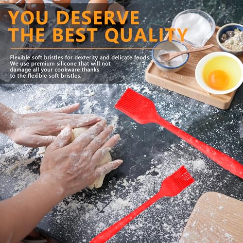 Basting Brush For Cooking, Pastry Brush For Baking, One Pieces Design, Dishwasher Safe, Heat resistant silicone basting brush, Cooking Brush For Oil and Sauce - Thumbnail 7