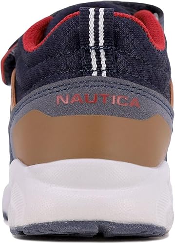 Miniatura 3 de Nautica Kids Sneakers with Adjustable Strap and Bungee Straps Comfortable Casual Shoes for Boys and Girls (ToddlerLittle Kid) Blanco Navy