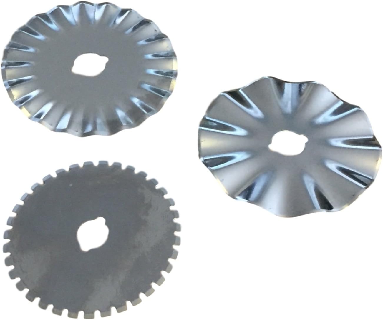 Set Of 3 45mm Rotary Craft Blades - Pinking, Wave & Perforation