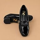 SIA Steps Women's Patent Mary Jane Pumps | Closed Toe Block Heels for Office, Party & Formal Wear (Black, UK Footwear Size System, Adult, Women, Numeric, Medium, 3) gallery image