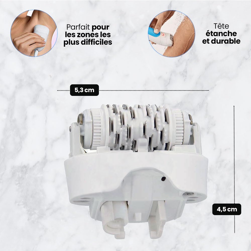Anakel Home Tête d'épilation de Rechange Compatible avec Braun Silkepil 7 Xpressive Pro et Braun Silk Epil 5, Blanche