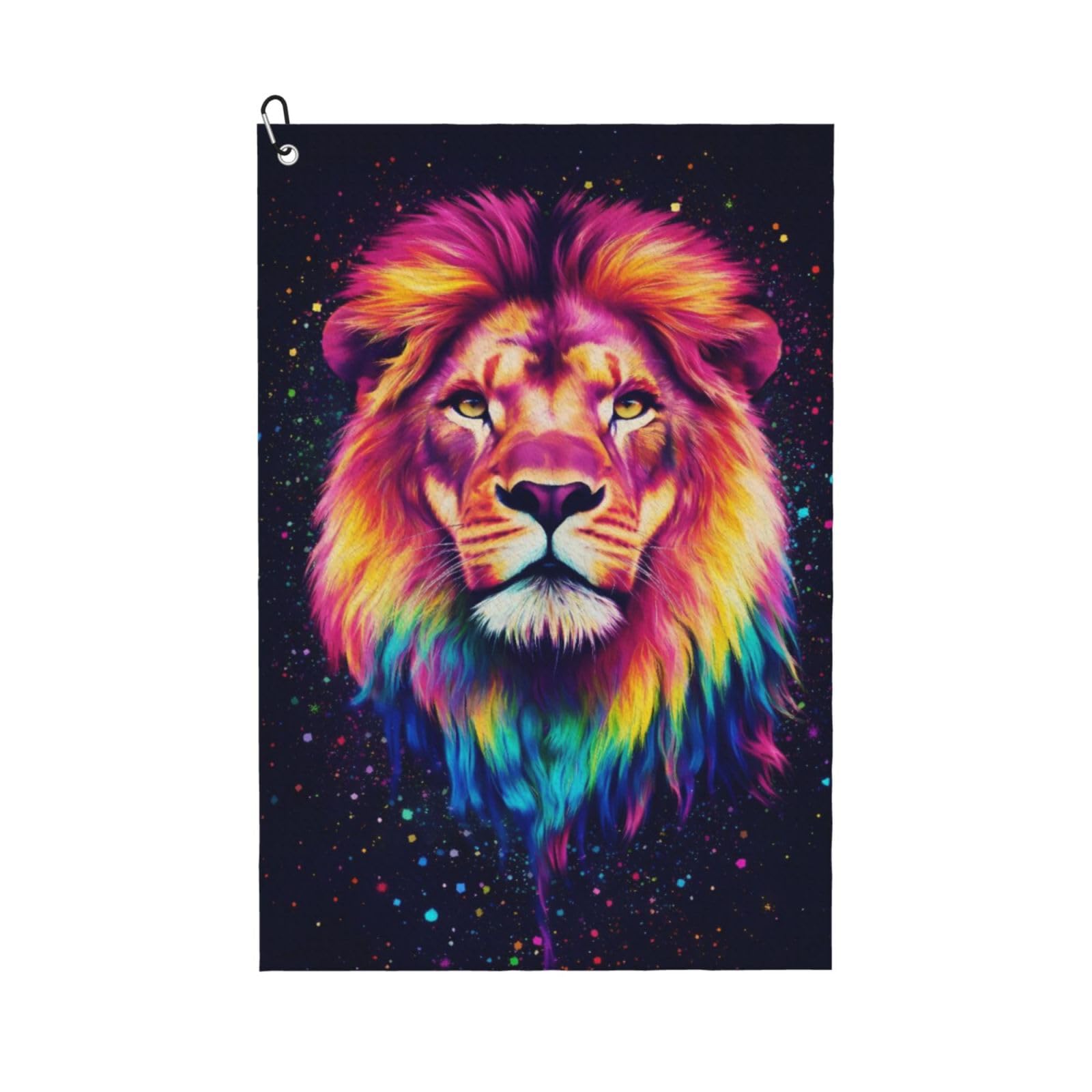 BSDFGSDD Trippy King Animal Lion Watercolor Art Golf Towel 24 x 16 inches
