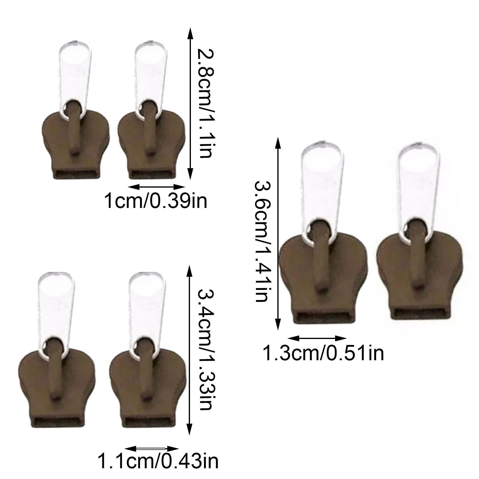 Kit Per La Riparazione Delle Cerniere 6 Pezzi di Forniture per Cucito | Pomelli e Testine di Cerniera per Lavori Artigianali Cappotti Giacca Valigie Zaini Tende
