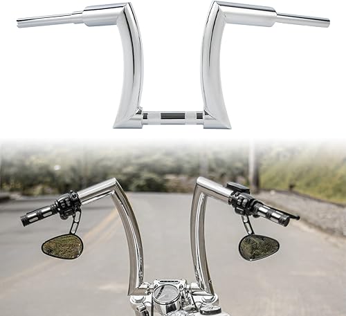 Miniatura 5 de TCT-MOTORPARTS Manillar Ape Hanger de 14 pulgadas de altura de 2 pulgadas apto para Harley Dyna Softail Wide Glide Street Bob FXDB 2006-2017 Touring