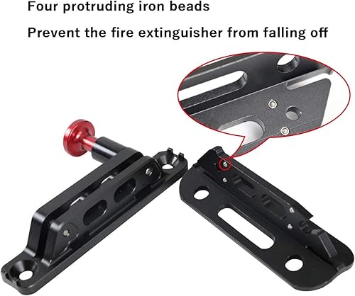 Miniatura 6 de MFC Soporte universal de aluminio ajustable para extintor de incendios con 8 abrazaderas compatible con Jeep Wrangler TJ JK JKU JL UTV Polaris RZR