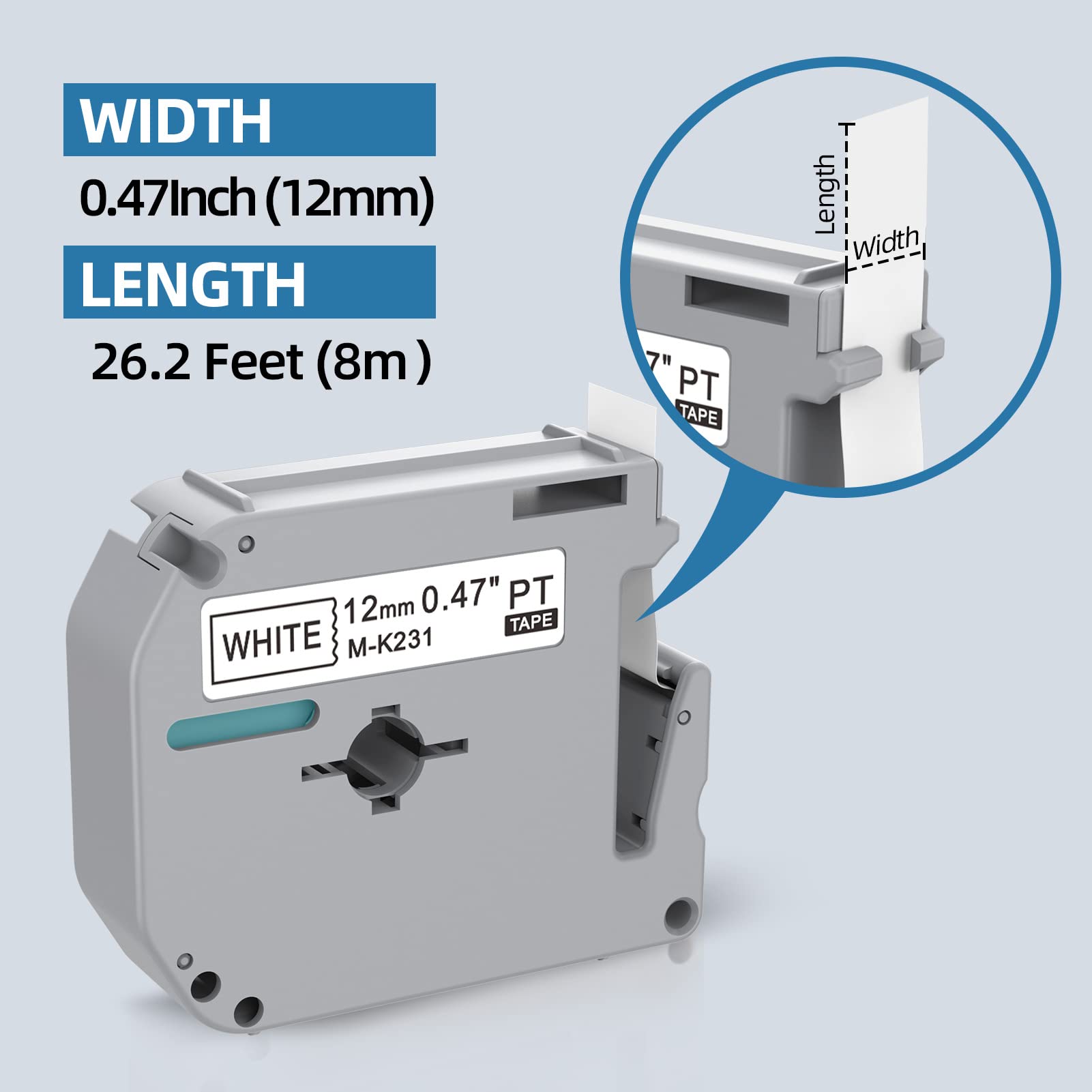 Amazon.com: Compatible with Brother P Touch M Tape M-K231 K231s