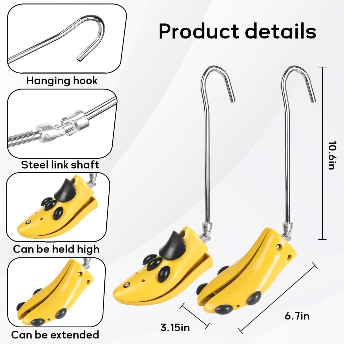 Boot Stretchers for Cowboy Boots Shoe Stretcher Women Men 2 Pack, Adjustable Boot Stretcher Thick Wide Feet, Size Women’s (9-14) & Men’s (7.5-13)