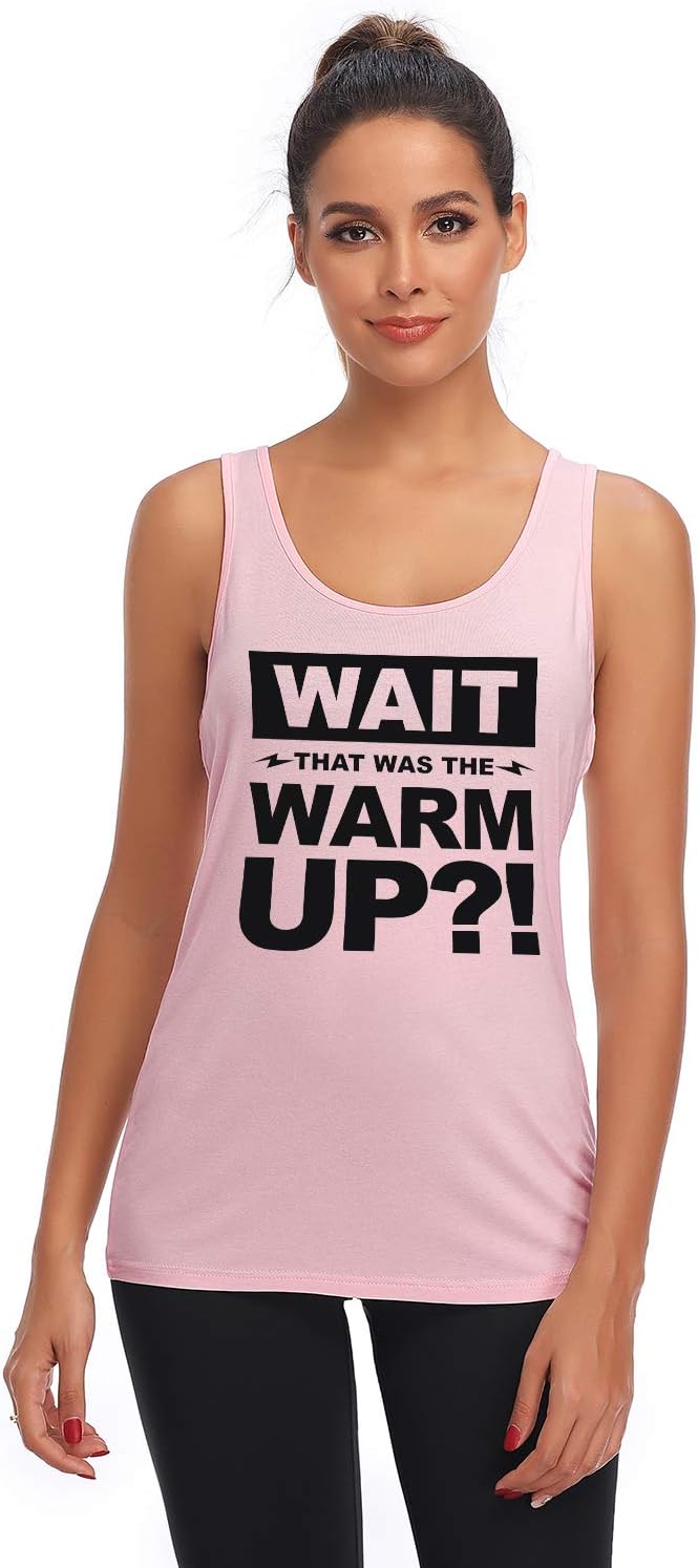 FANNOO Workout Tank Tops for Women-Womens Funny Saying Fitness Gym Racerback Sleeveless Shirts - Image 3
