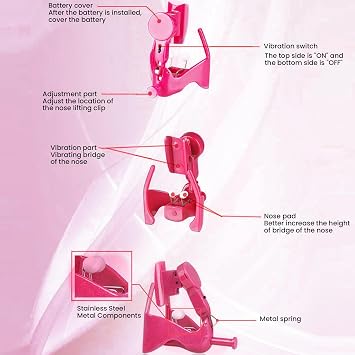 Silicone Nose Shaper Clip,Pain Free Nose Straightener for Wide Noses, Nose Height Lifter Nose Slimmer for Women Men Girls