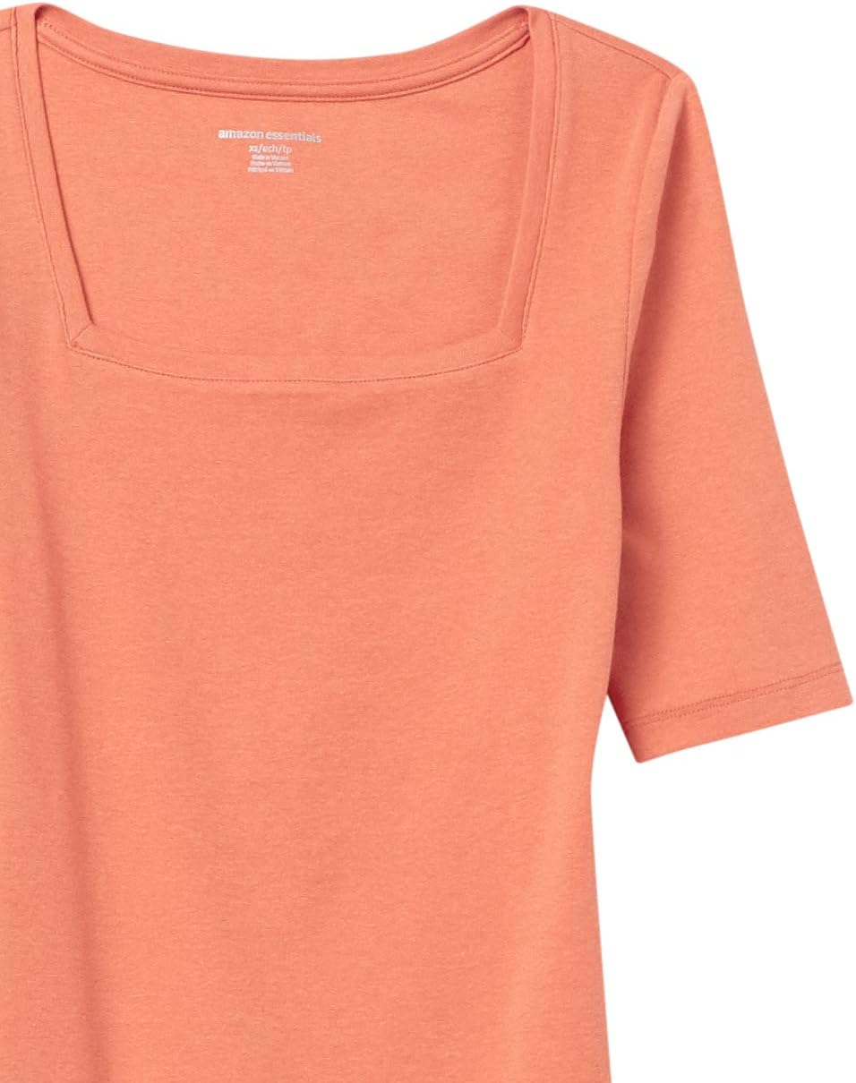 Amazon Essentials Women's Slim-Fit Half Sleeve Square Neck T-Shirt - Image 8