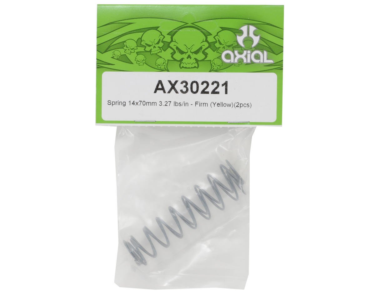 AX30221 Spring 14x70mm 3.27lbs/in Firm Yellow (2pcs) by Axial Racing