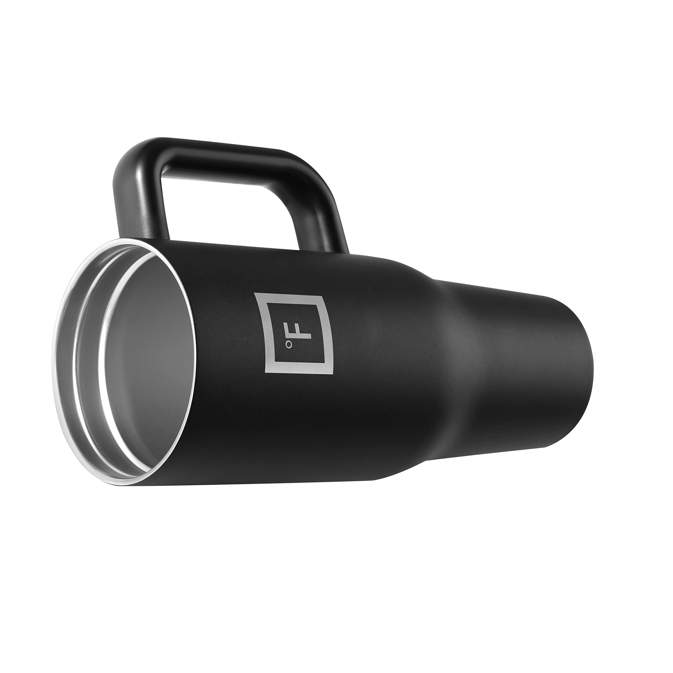 IRON Â°FLASK Co-Pilot 40 oz Insulated Tumbler with Straw & Flip Cap Lids - Cup Holder Bottle for Hot or Cold Drink - Leak-Proof, Double Walled - Water, Coffee Portable Travel Mug - Midnight Black