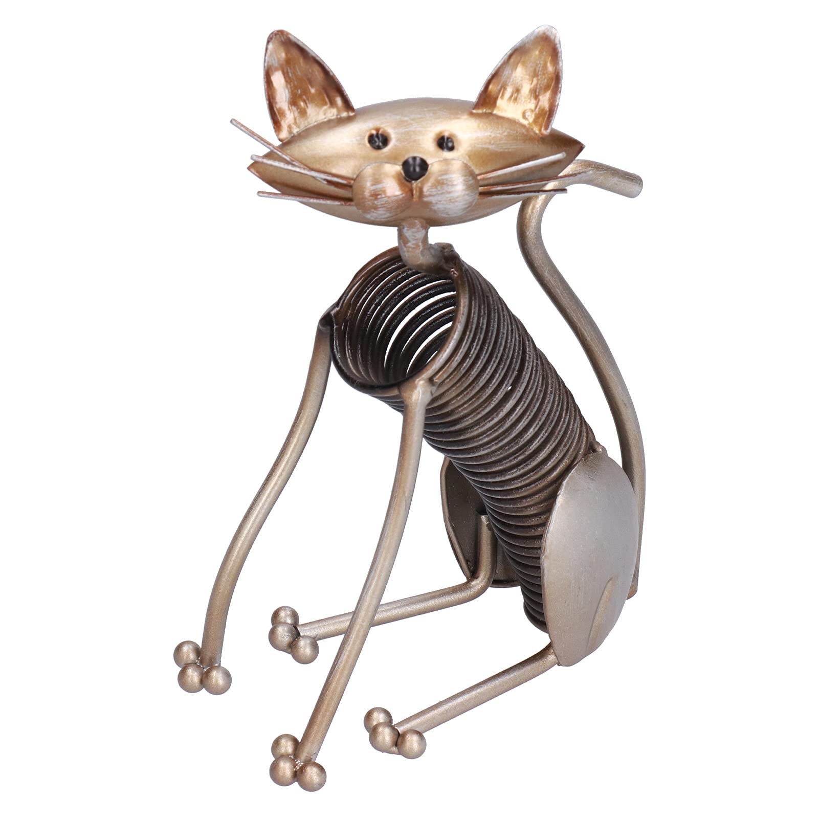 Metal Cat Sculpture Animal Iron Figurine Metal Abstract Statue Ornament Crafts for Cat Lover,for Living Room Entrance Decorations (Sitting Cat)