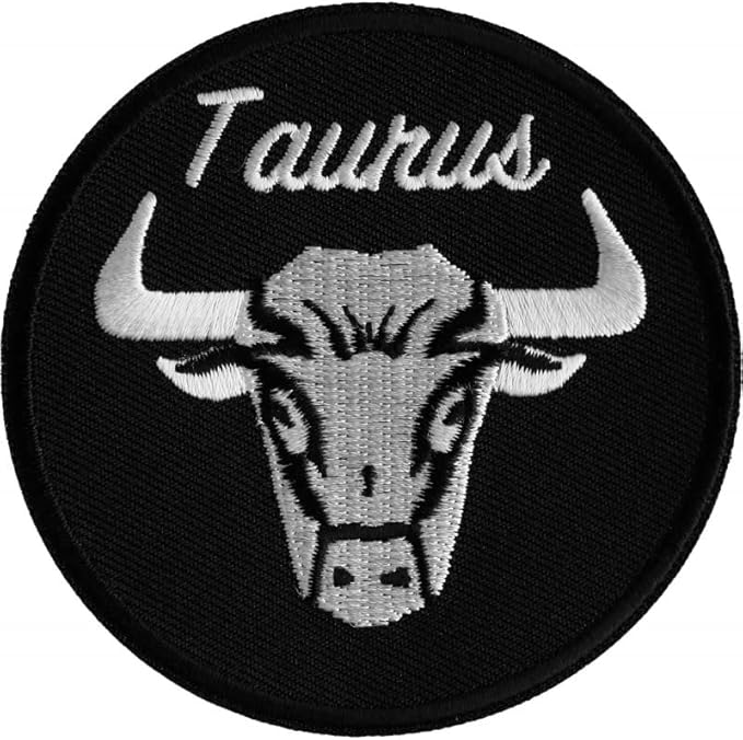 Patch, Embroidered Patch (Iron-On or Sew-On), Taurus Zodiac Sign Patch, 3