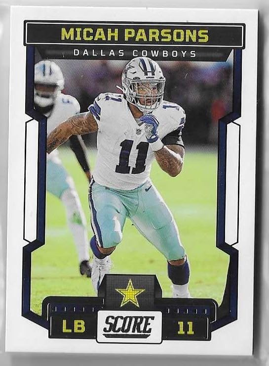 Juego de 11 cartas de fútbol Panini Score de los Dallas Cowboys 2023 con novatos reclutados