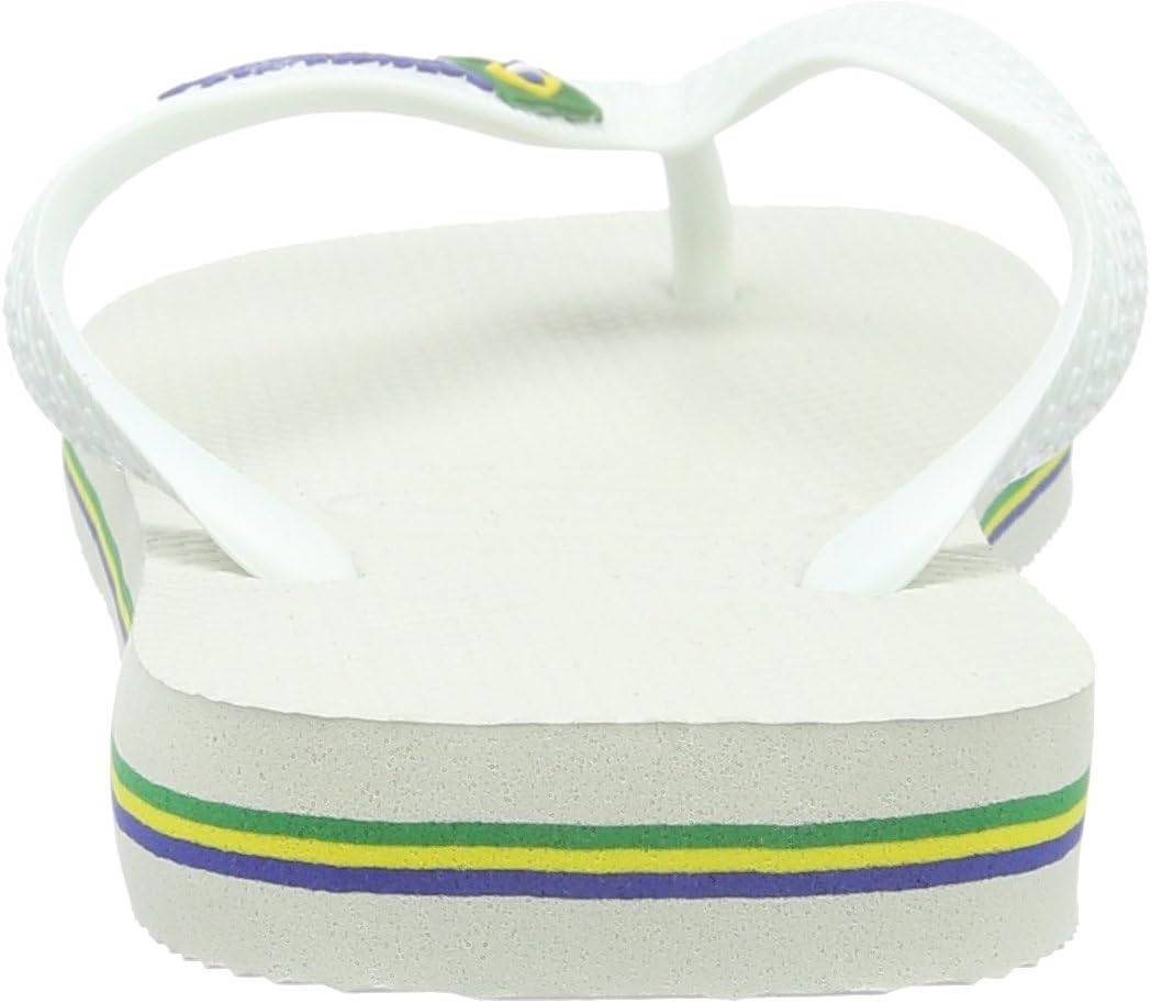 Havaianas Unisex's Brasil Logo Flip Flops 12 UK White(white)