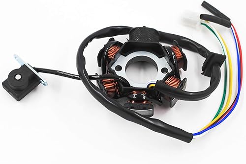 Miniatura 8 de Estator de encendido Magneto 4 hilos CA 8 polos bobina para GY6 49cc 50cc 80cc 125cc 150cc139QMB 147QMD 152QMI 157QMJ motor, GY6 estator se adapta