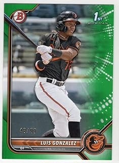 LUIS GONZALEZ RC 2022 Bowman Prospects /99 Green #BP-125 Orioles 1st Bowman ROOKIE MLB Baseball