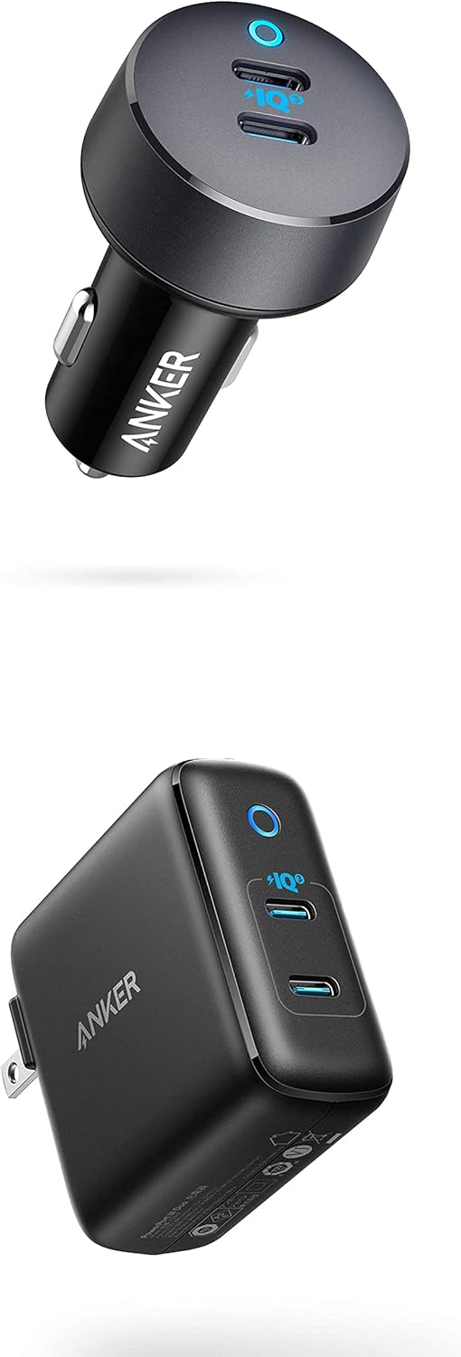 Anker USB C Car Charger, 40W 2Port PowerIQ 3.0 Type C Car