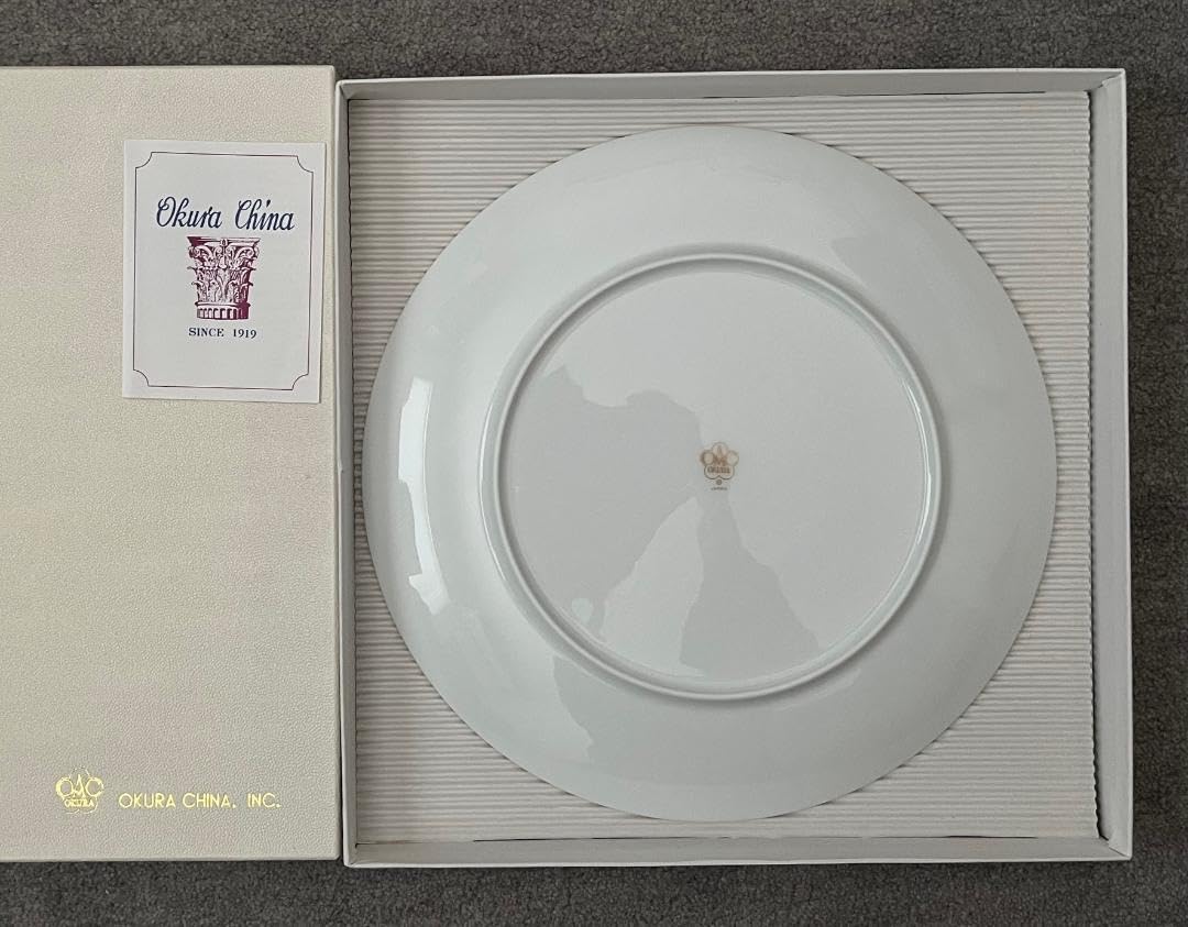 Amazon.co.jp: 大倉陶園 大皿 直径27cm 金縁 ブルーローズ : ホーム