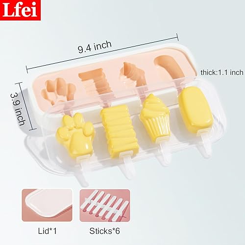 Miniatura 6 de Moldes para paletas pequeñas, moldes para paletas pequeñas para niños y bebés, moldes de silicona para paletas de helados, sin BPA, reutilizables,