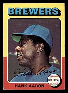 Baseball MLB 1975 Topps Mini #660 Hank Aaron VG/EX Very Good/Excellent Brewers