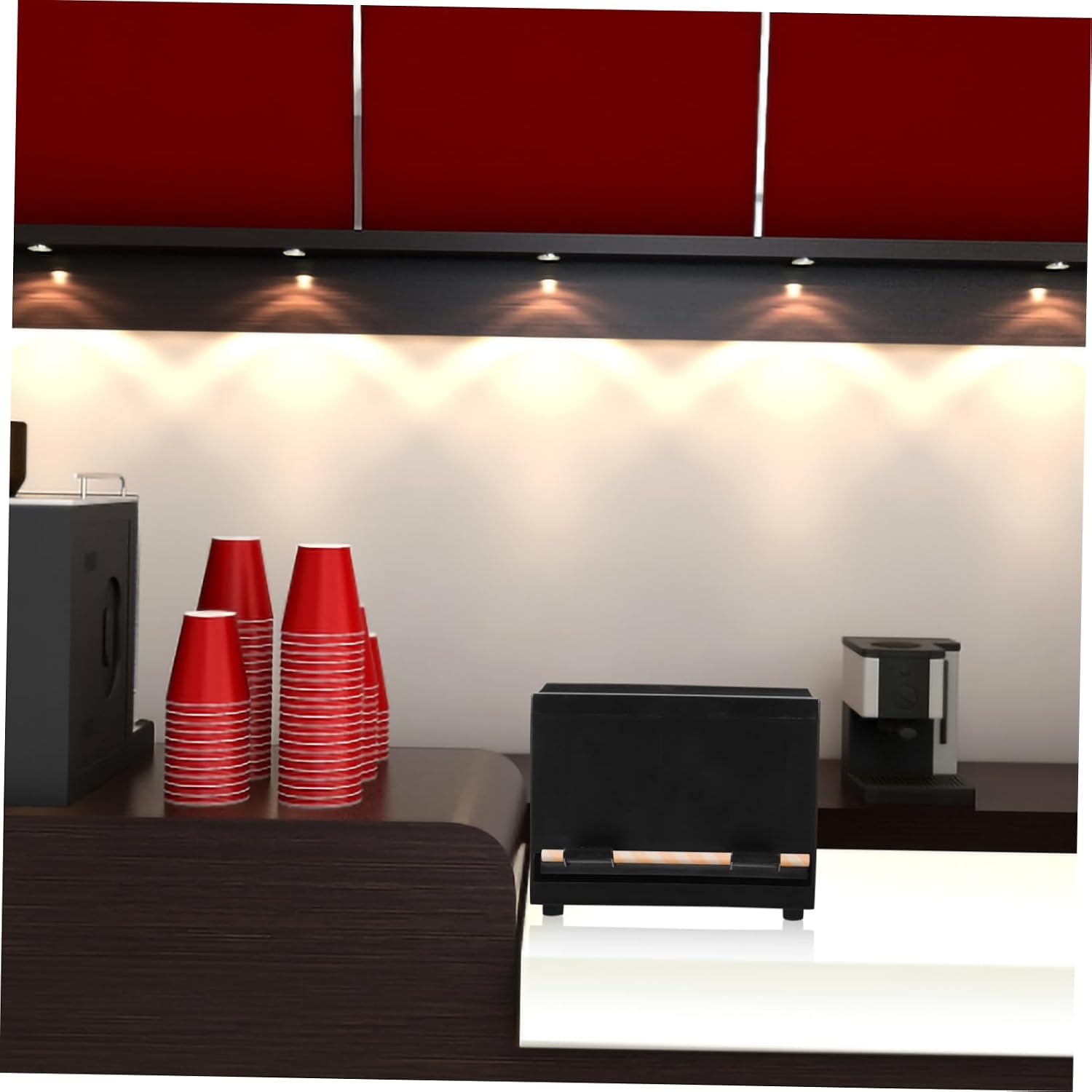 Push-Type Automatic Straw Box Plastic Straw Holder for Cafe Restaurant