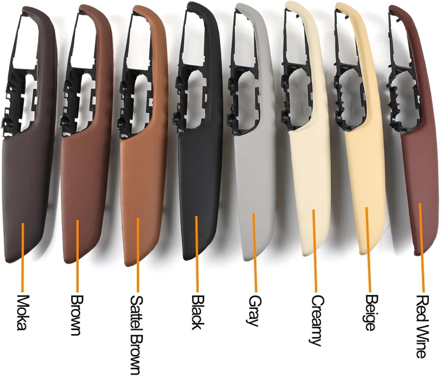 Front Left Interior Armrest Door Handle Outer Frame Panel Replacement for bmws X5 X6 E70 E71 E72 2007-2013 51419133559 LHD(Gray)