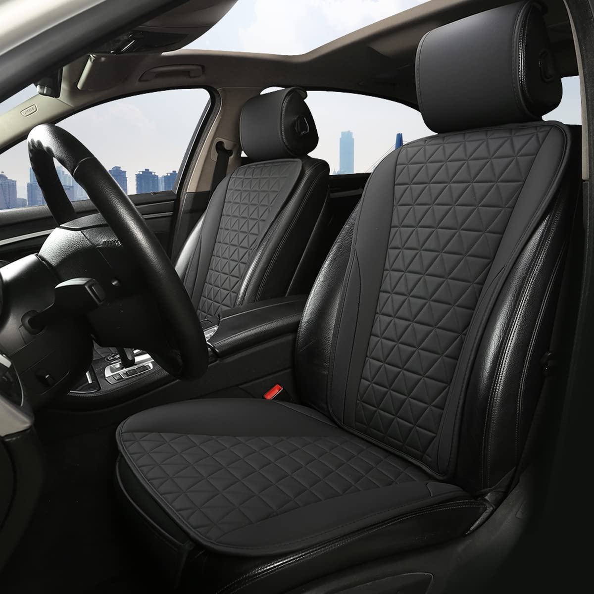 Black Panther Car Seat Covers Full Set Leather Seat Covers