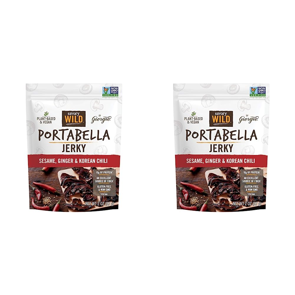 Savory Wild Vegan Portabella Mushroom Jerky Gluten