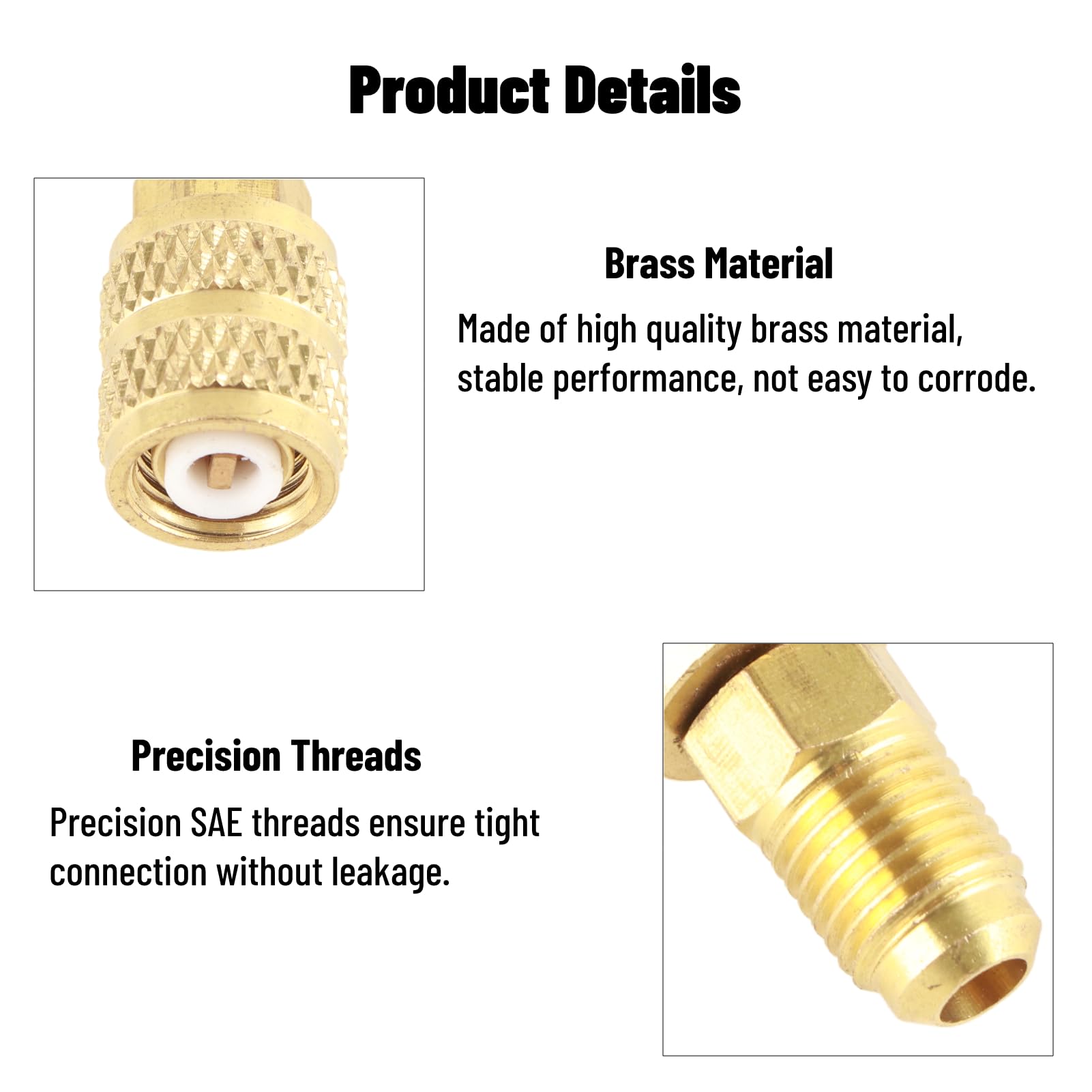 Adattatore R410A Per Tubi A/C - 1/4" Maschio SAE A 5/16" Femmina, Ottone - Foto 11