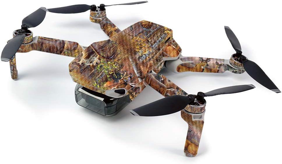 MightySkins Carbon Fiber Skin For DJI Mavic Mini Portable Drone Quadcopter Carbon Fiber Skin - Deer Pattern | Protective, Durable Textured Carbon Fiber Finish | Easy To Apply, Remove | Made in the USA