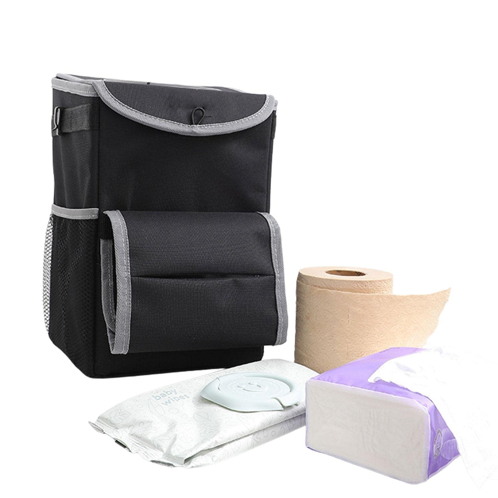 POUBELLE DE BORD,Black--Porte Poubelle Arrière De Voiture Portable, Sac