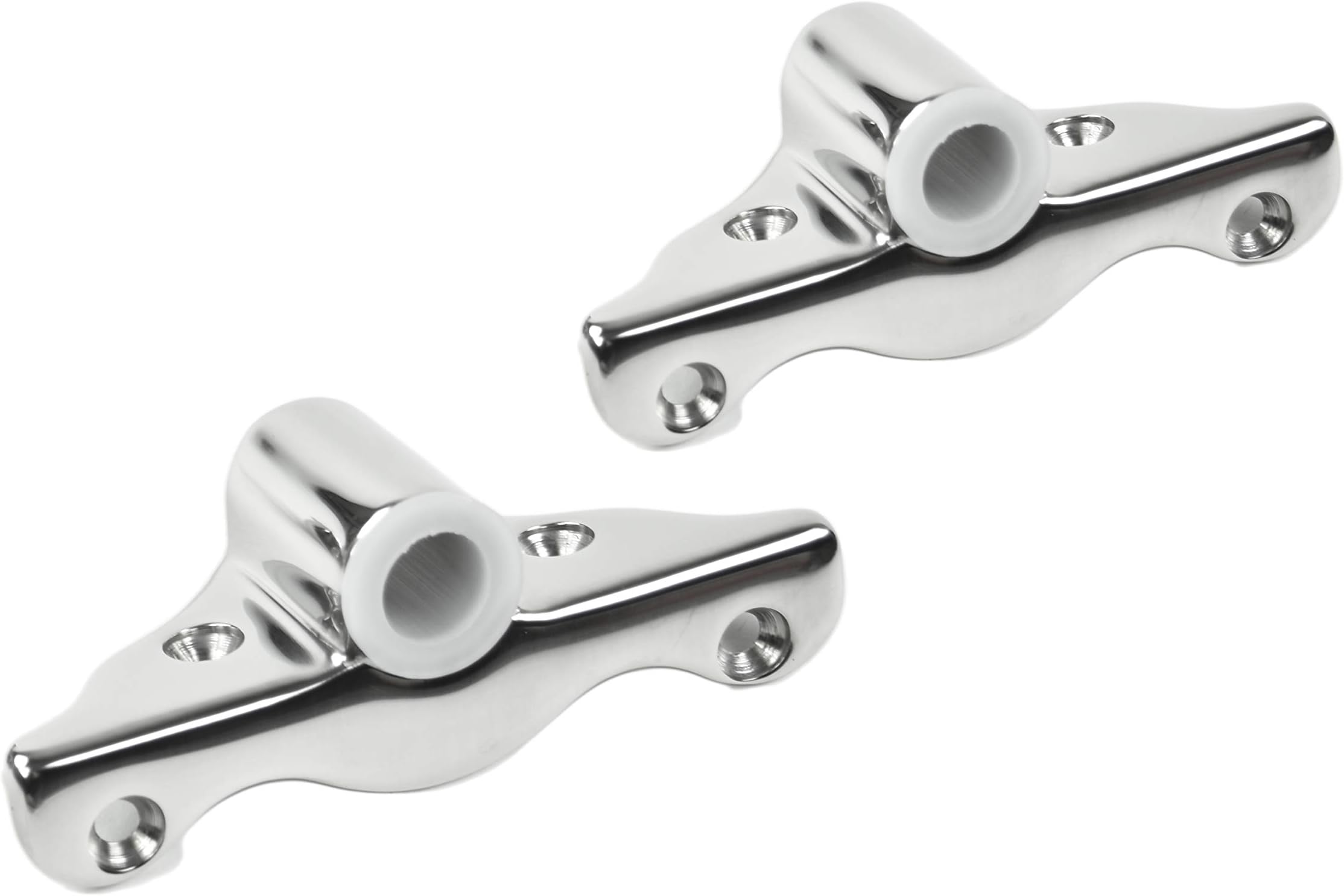 MARINE CITY 316 Grade Stainless Steel Polished Finish Shank Angle Side Mount Sturdy and Durable Rowlock Oarlock Socket (1/2 Inches) for Boats, Yachts – Marines – Ships – RVs (Pack of 2)