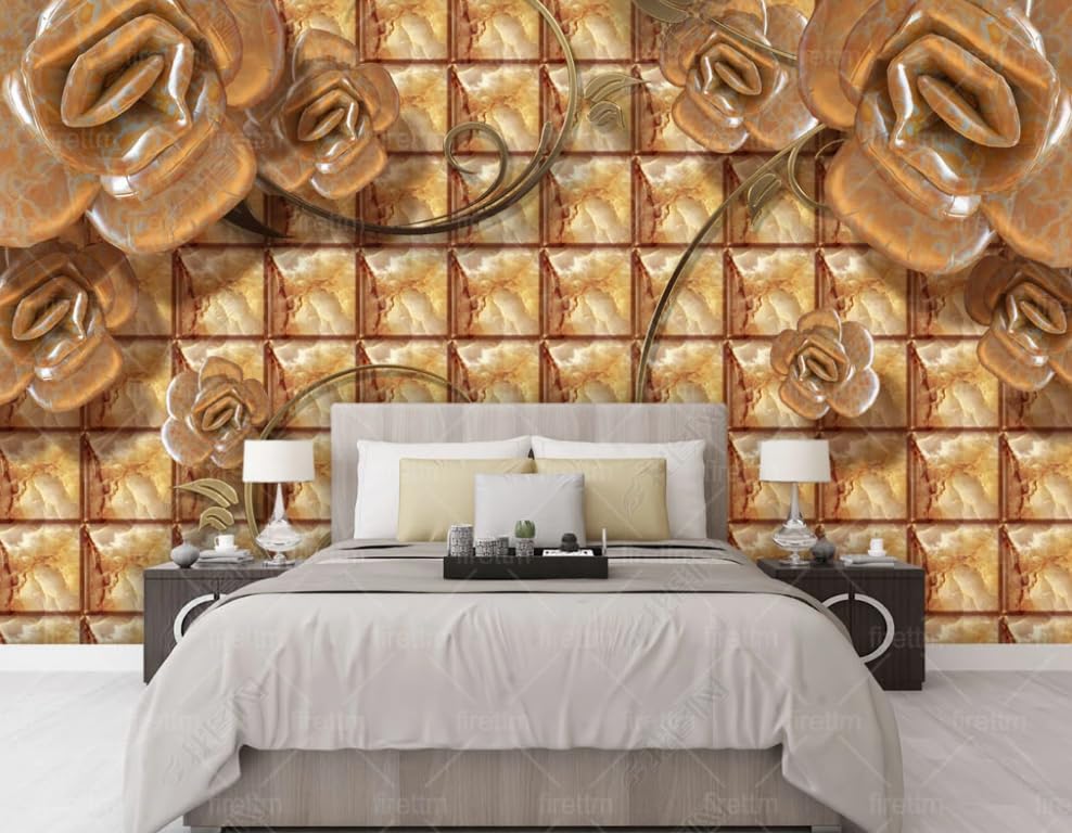 Papier peint intissé vigne rose effet cuir sculpté luxe pour restaurant