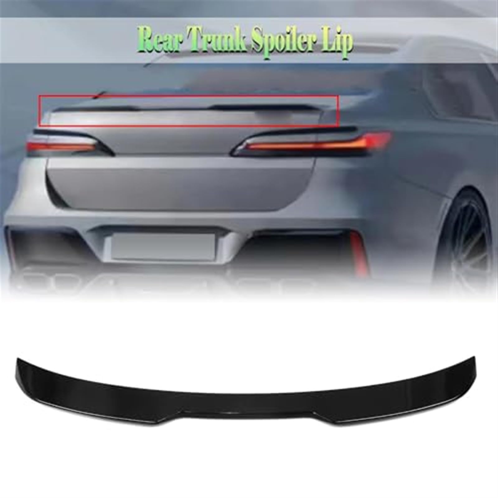 Aileron de Coffre arrière de Voiture, aileron de Couvercle de Coffre arrière, for BMW, for série 7, for G70 2024, Garniture de séparateur de hayon Brillant Aileron Arrière Universel